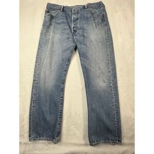 Levi's 501 Mens 36 x 29 Jeans Denim Blue Natural Fade Straight Leg Button Fly